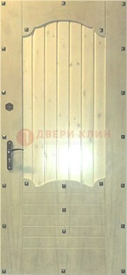 Белая железная дверь с евровагонкой ДЕ-9 в Мурманске