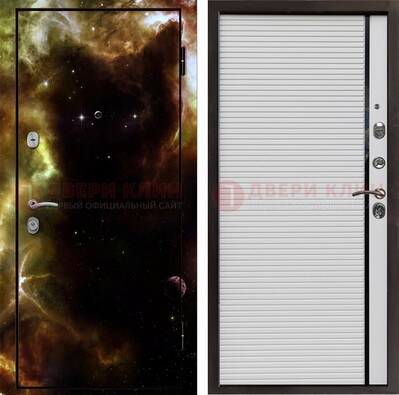 Стальная дверь с фотопечатью космоса ДФ-14 в Мурманске