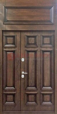 Классическая входная дверь с верхней фрамугой ДФГ-15 в Мурманске