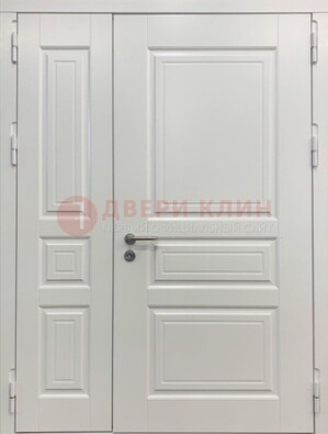 Полуторная светлая металлическая дверь с МДФ ДМ-336 в Мурманске