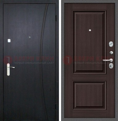 Темная стальная дверь с МДФ панелями ДМ-362 в Мурманске