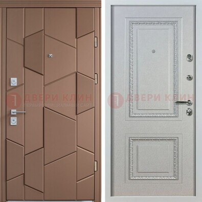 Квартирная стальная дверь с разными панелями МДФ ДМ-496 в Мурманске