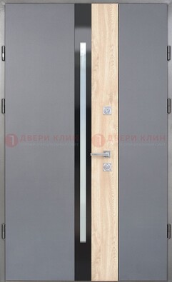 Полуторная металлическая дверь с МДФ ДМ-503 в Мурманске