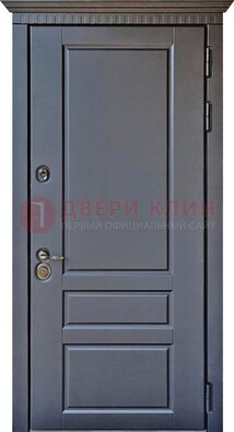 Тёмная входная дверь для коттеджа с МДФ ДМ-528 в Мурманске