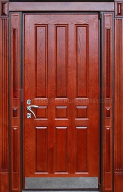Красная входная дверь для улицы с МДФ ДМ-532 в Мурманске