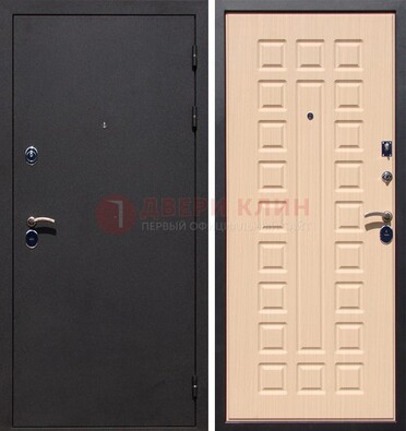 Черная стальная дверь с порошковым окрасом МДФ внутри ДП-102 в Мурманске