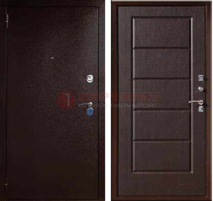 Темная входная дверь с порошковым окрасом ДП-113 в Мурманске