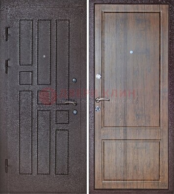 Темная входная дверь с порошковым покрытием МДФ внутри ДП-125 в Мурманске