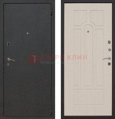 Серая входная дверь с порошковым покрытием МДФ внутри ДП-129 в Мурманске