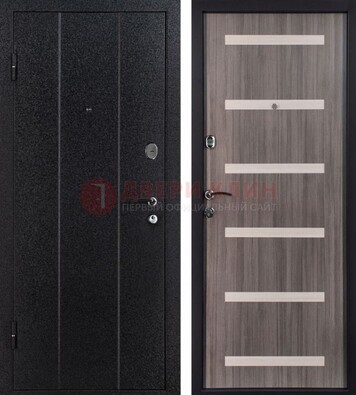 Черная стальная дверь с порошковым окрасом ДП-199 в Мурманске
