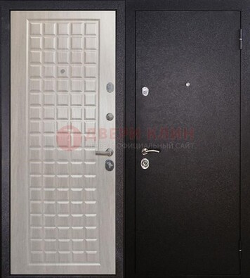Черная входная дверь с порошковым покрытием ДП-206 в Мурманске