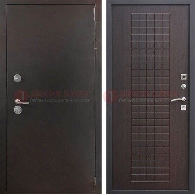 Черная железная дверь с порошковым покрытием ДП-222 в Мурманске