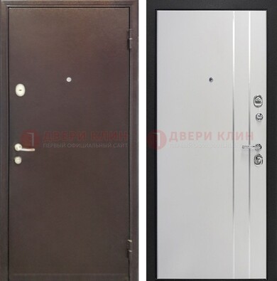 Входная дверь с порошковым покрытием с МДФ с молдингами ДП-232 в Мурманске