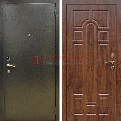 Металлическая дверь Темное серебро с порошковым покрытием и МДФ ДП-271 в Мурманске