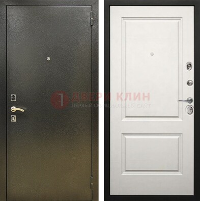 Металлическая темная дверь с порошковым напылением и классической МДФ ДП-298 в Мурманске