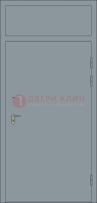 Серая техническая дверь ДПП-16 в Мурманске