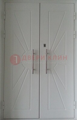 Парадная двухстворчатая дверь с фрезерованным МДФ ДПР-14 в Мурманске