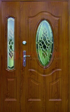 Парадная дверь со стеклянными вставками ДПР-73 для дома в Мурманске