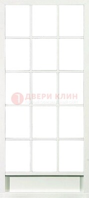Железная решетчатая дверь в белом цвете ДР-10 в Мурманске