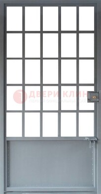 Металлическая решетчатая дверь в сером цвете ДР-7 в Мурманске