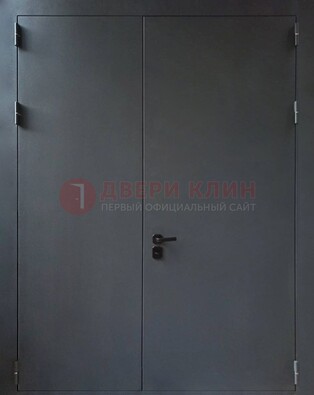 Черная распашная тамбурная дверь Порошок ДТМ-46 в Мурманске