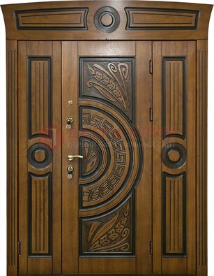 Парадная входная дверь с виноритом и узором ДВТ-194 в Мурманске