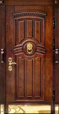 Входная дверь с виноритом в коричневом цвете ДВТ-236 в Мурманске