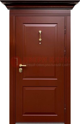 Красная железная дверь винорит для частного дома ДВТ-251 в Мурманске