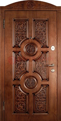 Коричневая входная дверь с виноритом ДВТ-41 в Мурманске