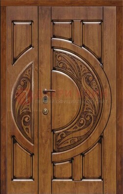 Коричневая входная дверь с виноритом ДВТ-5 в Мурманске