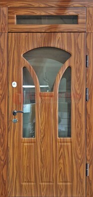 Коричневая классическая входная дверь с виноритом ДВТ-66 в Мурманске