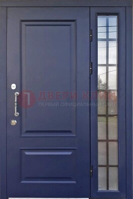 Синяя дверь с виноритом и стеклянными вставками  ДВТ-79 в Мурманске
