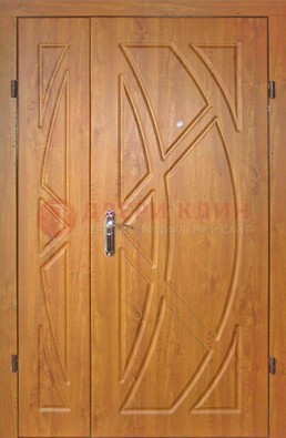 Полуторная металлическая дверь с МДФ золотой дуб ПЛ-17 в Мурманске