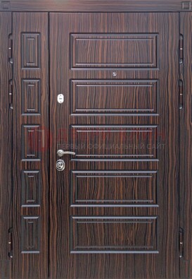 Коричневая двухцветная стальная дверь ПЛ-6 в Мурманске